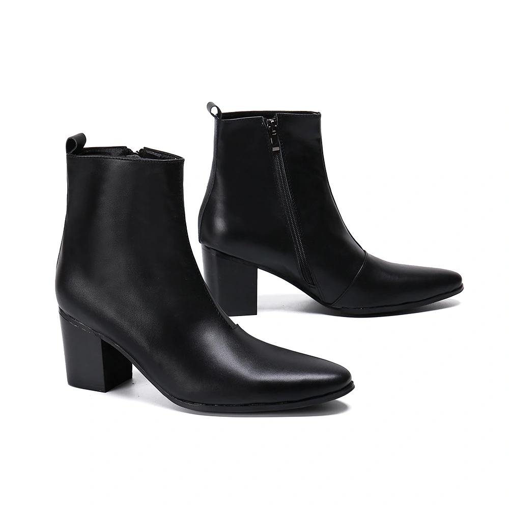 Men High Heel Chelsea Boots 