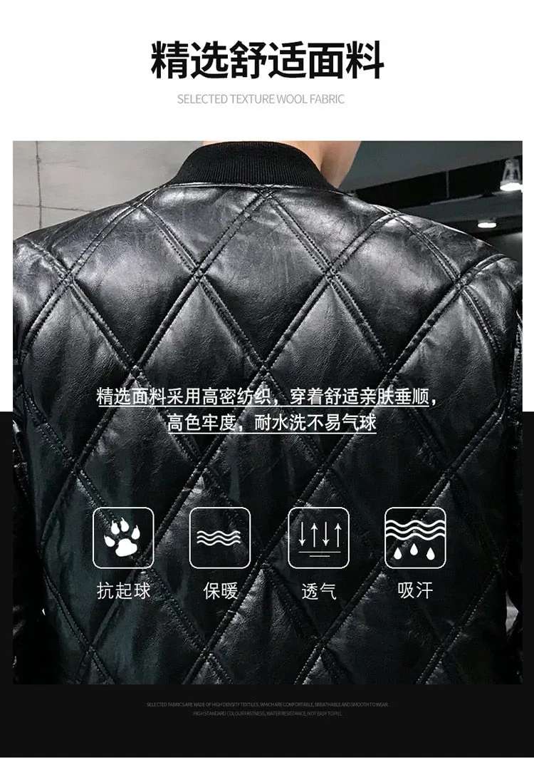 Men's Winter Thick Warm Embroidery Parka Streetwear Coat Jacket