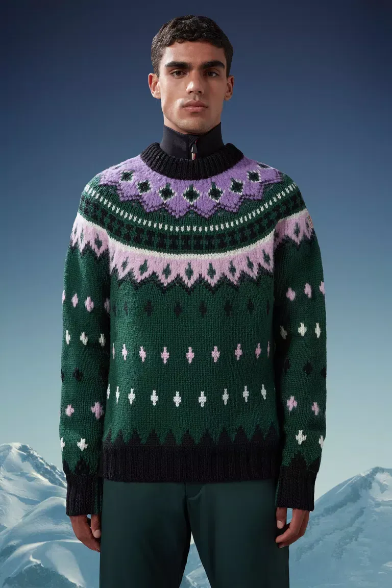 MONCLER  |Alpaca & Wool Jacquard Sweater