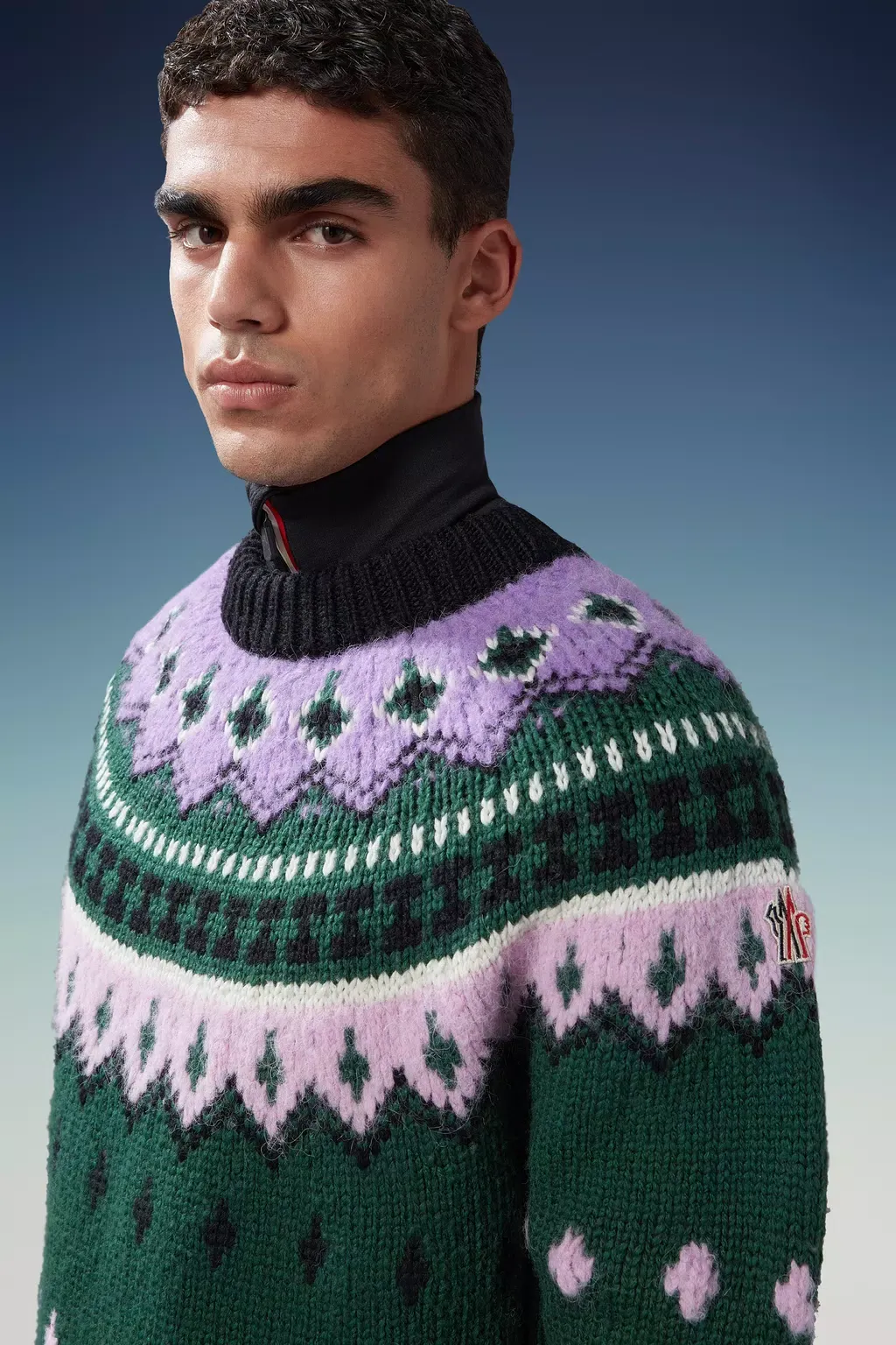 MONCLER  |Alpaca & Wool Jacquard Sweater