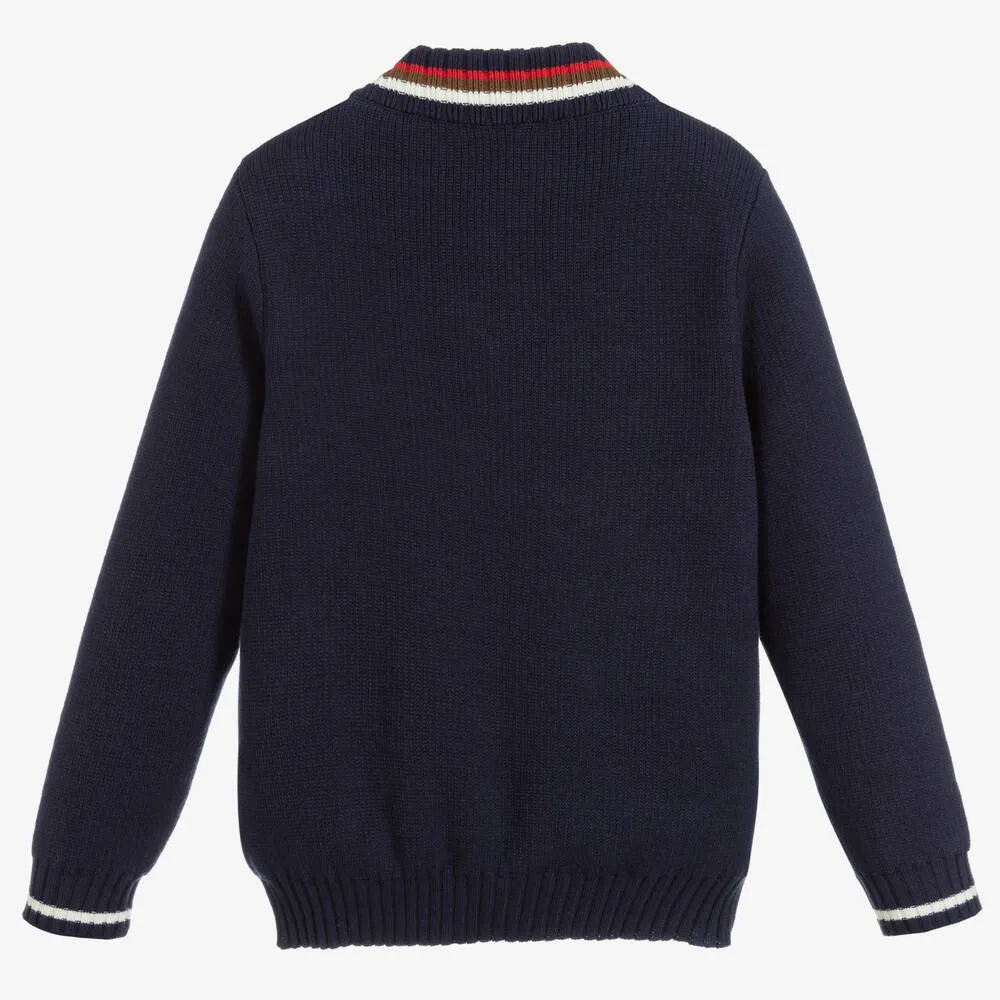 Navy Blue Knitted Sweater