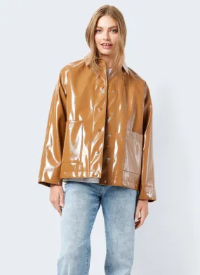 Noisy MayNmsky L/S Short Vinyl Coat Noos - Marrone