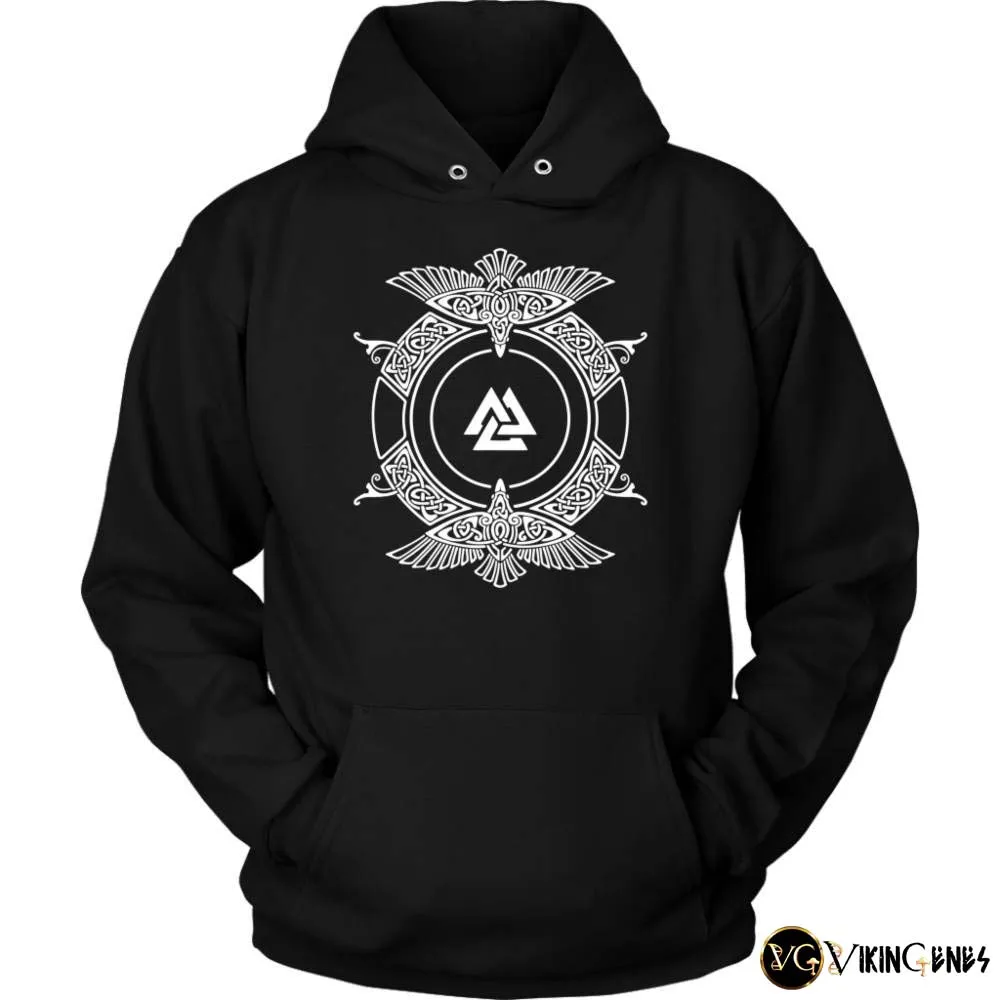 Norse Ravens With Valknut Hoodie