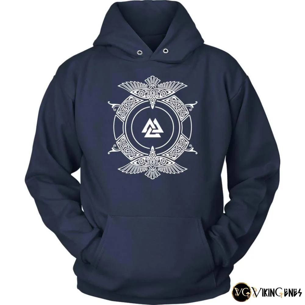 Norse Ravens With Valknut Hoodie