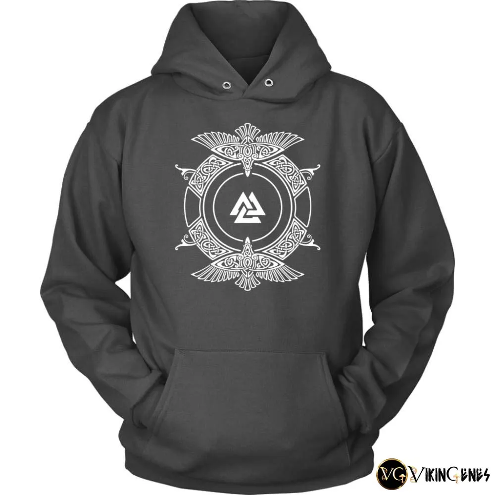 Norse Ravens With Valknut Hoodie