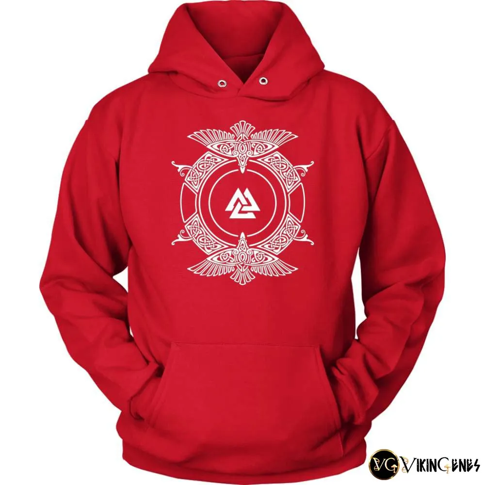 Norse Ravens With Valknut Hoodie