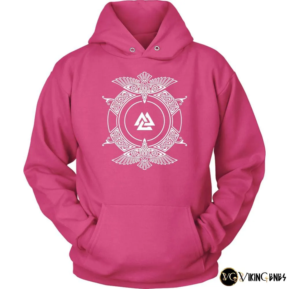 Norse Ravens With Valknut Hoodie