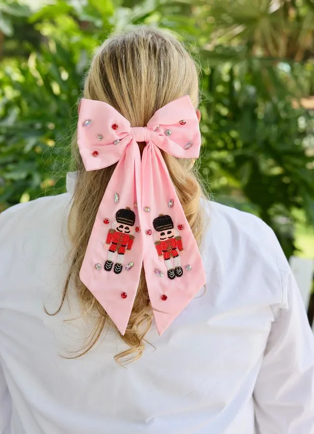 Nutcracker Hair Bow PINK