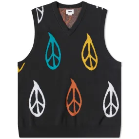 Obey Peaced Sweater VestBlak Multi