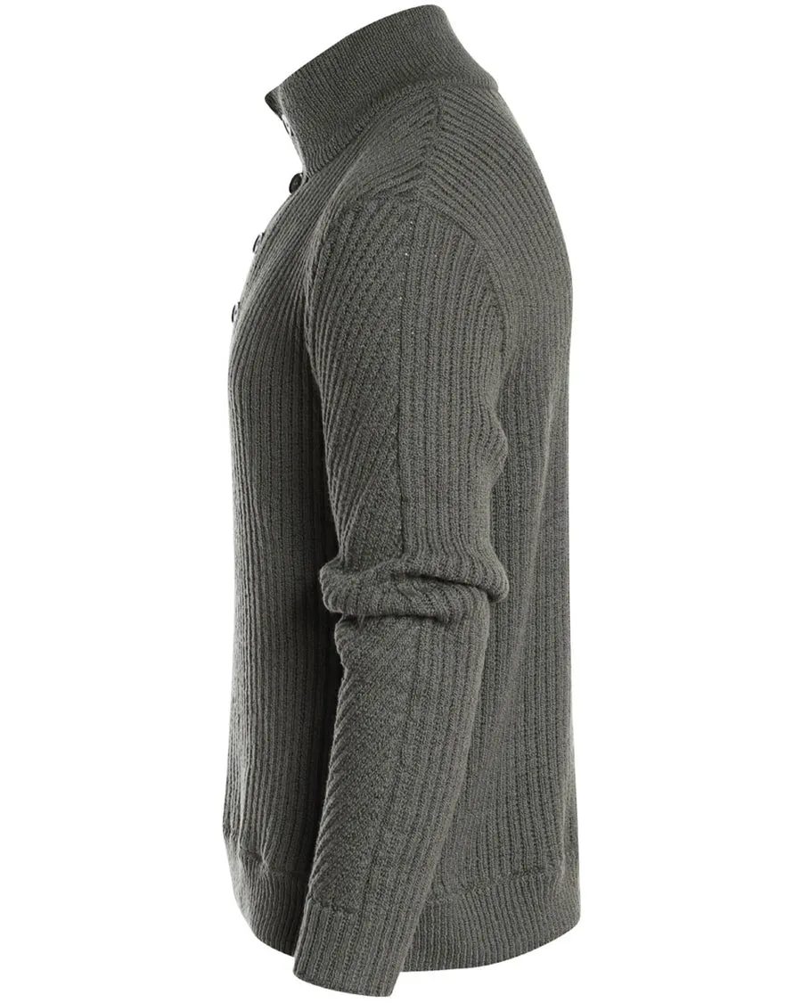 Olive Green Knit Cotton Sweater