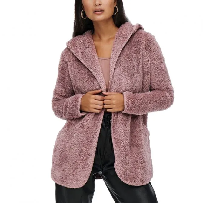 ONLY GIACCA IN PILE DONNA SHERPA COAT ROSA 15161142