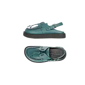 Open Back Moccasin Muflone Teal