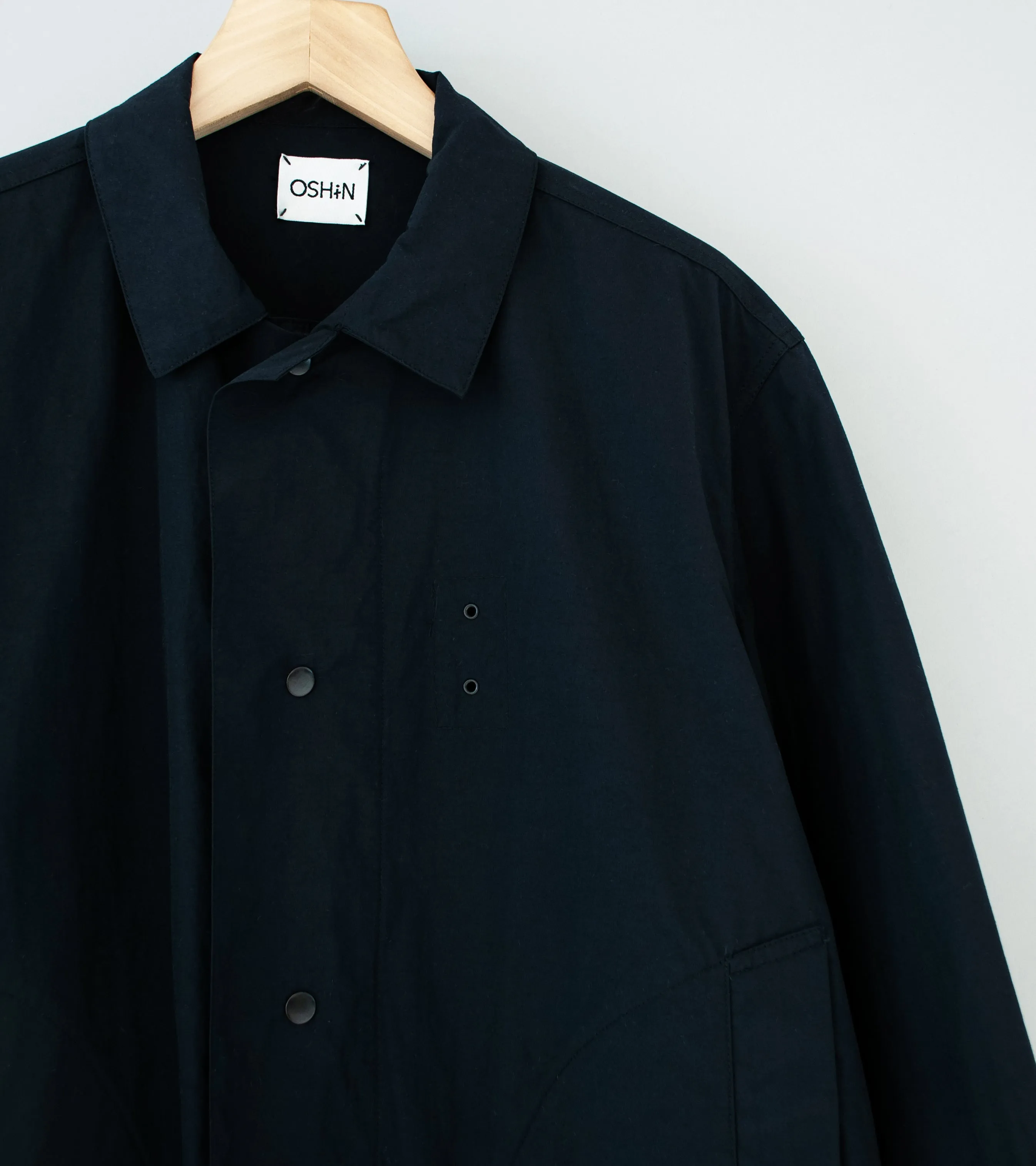 OShin 'The Lawmaker Coat' (Dark Navy Water Repellent Cotton)