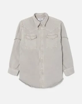 Oversized Shirt Jacket - Greyish