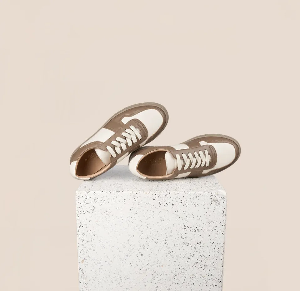 Palermo Sneaker - Taupe/White