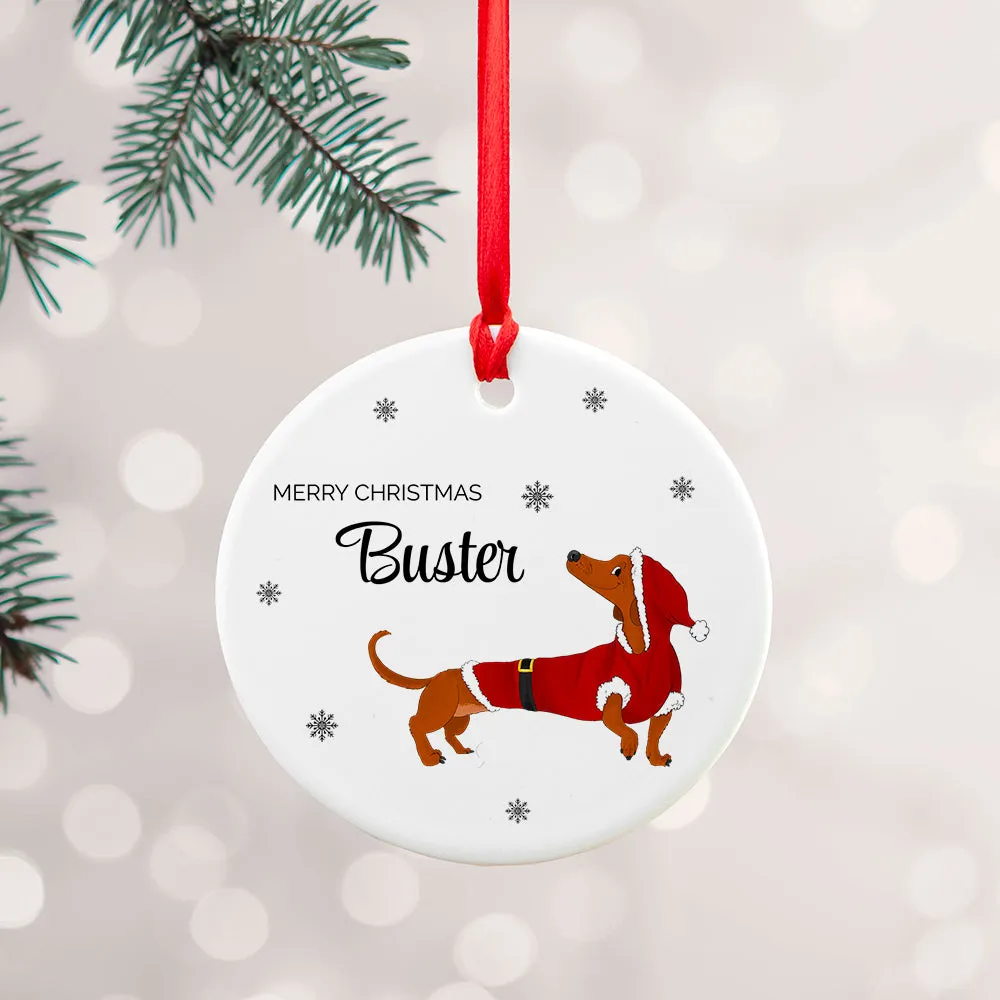 Personalised Little Dog Christmas Ornament