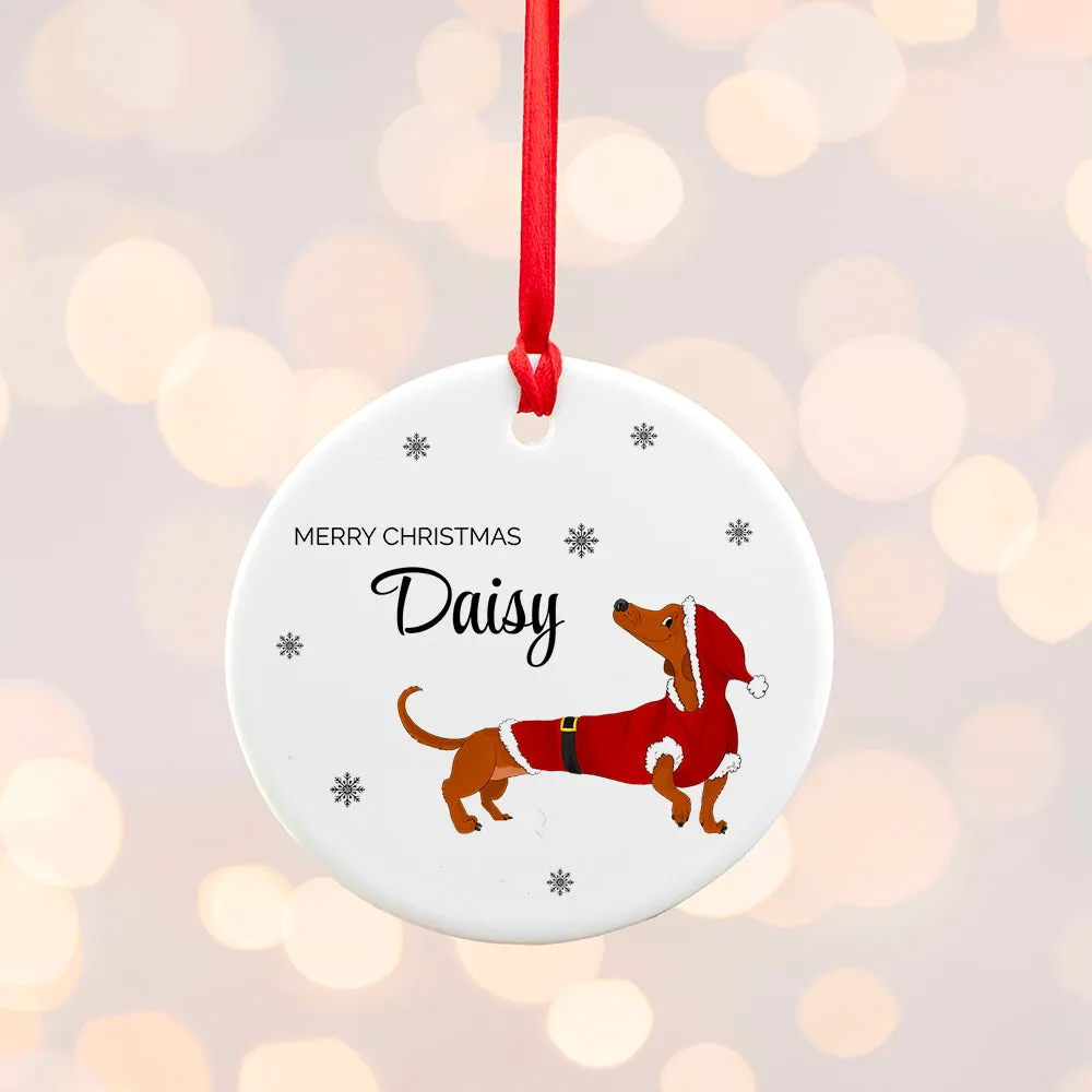 Personalised Little Dog Christmas Ornament