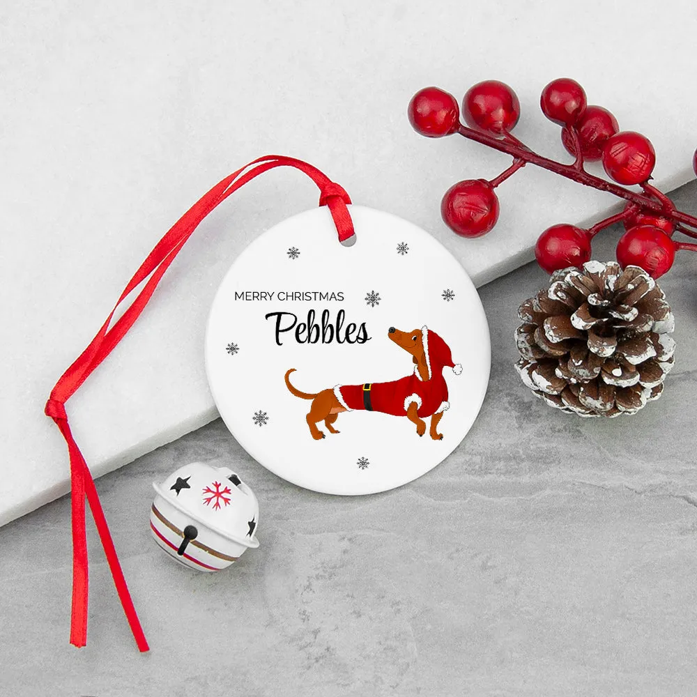 Personalised Little Dog Christmas Ornament