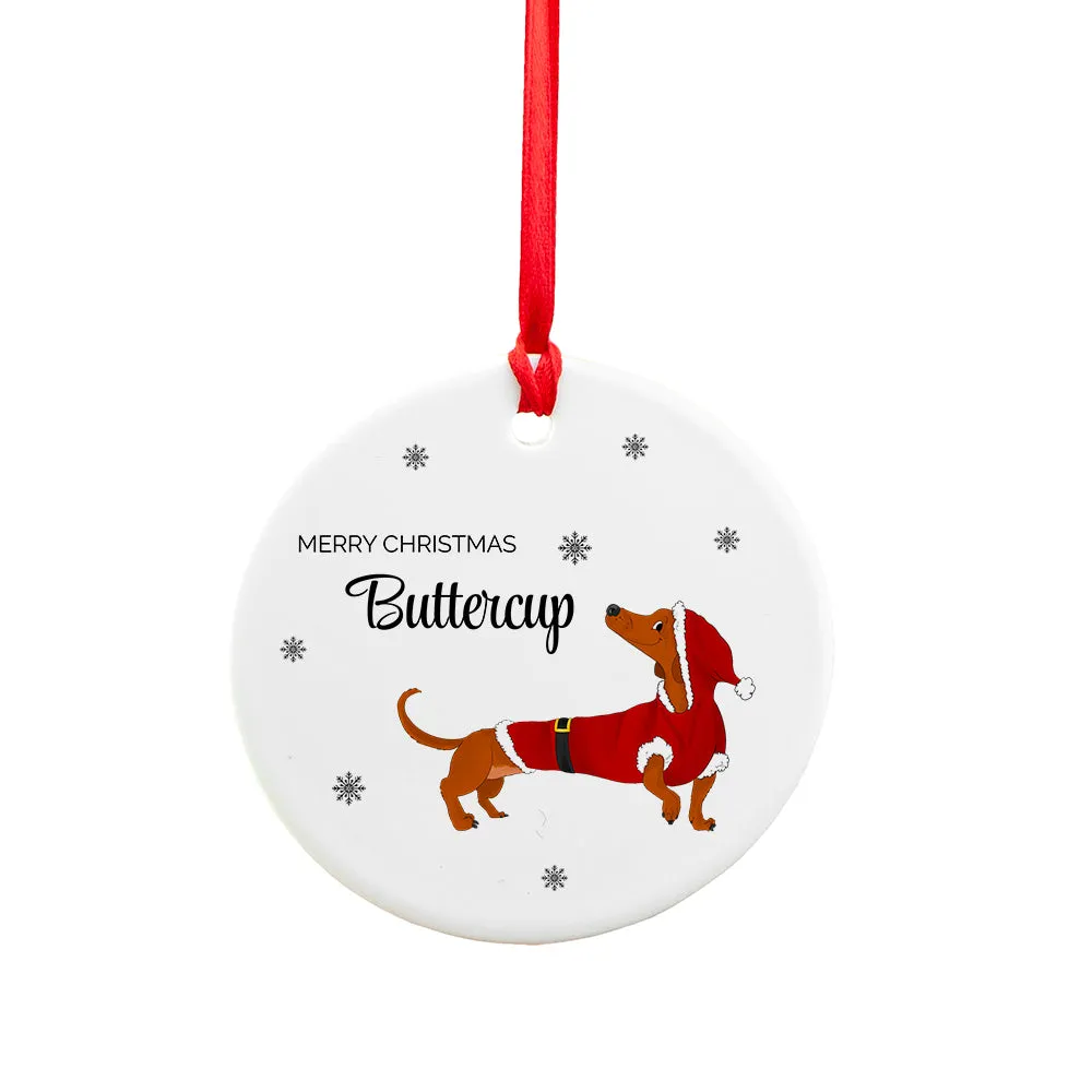 Personalised Little Dog Christmas Ornament