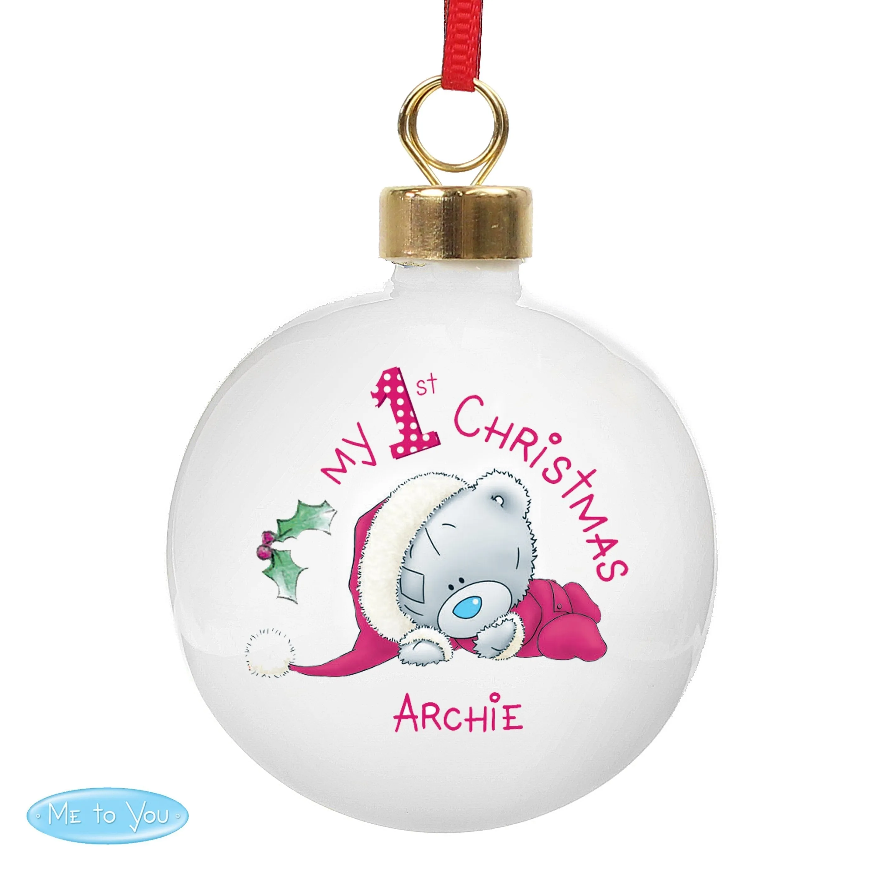 Personalised Me To You My 1st Christmas Bauble