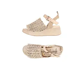 Platform Sandal Crochet Beige