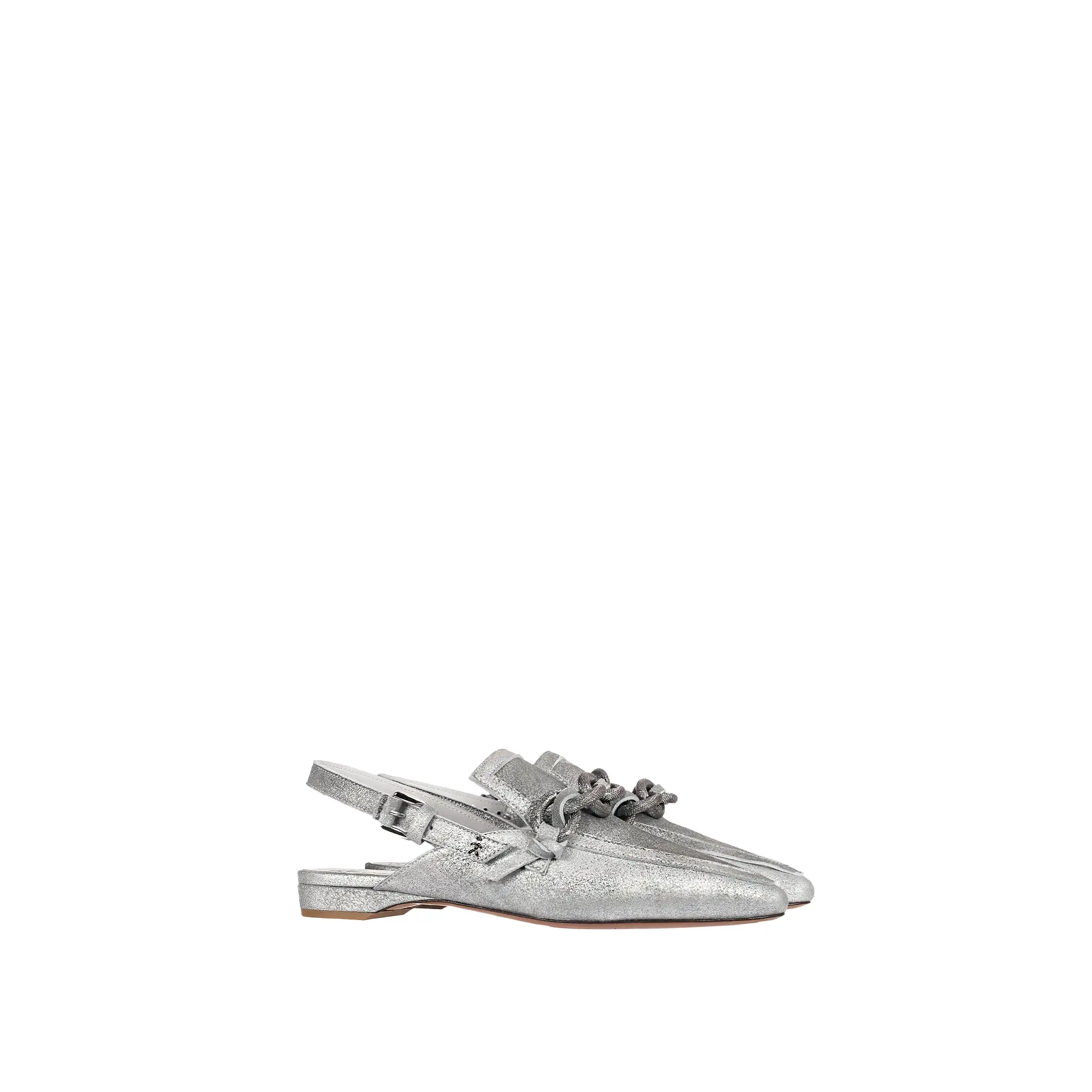 Pointed Slipper Graffiato Silver