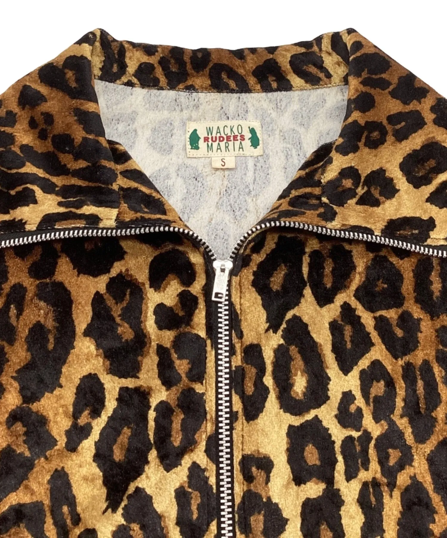 [Pre-owned] WACKO MARIA Leopard-Print Velour Track Jacket