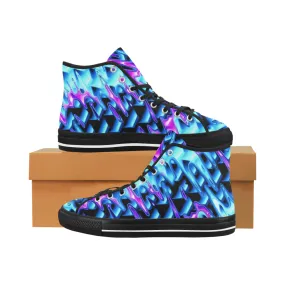 Psychedelic Vaporwave Hi-Top Men's Sneakers