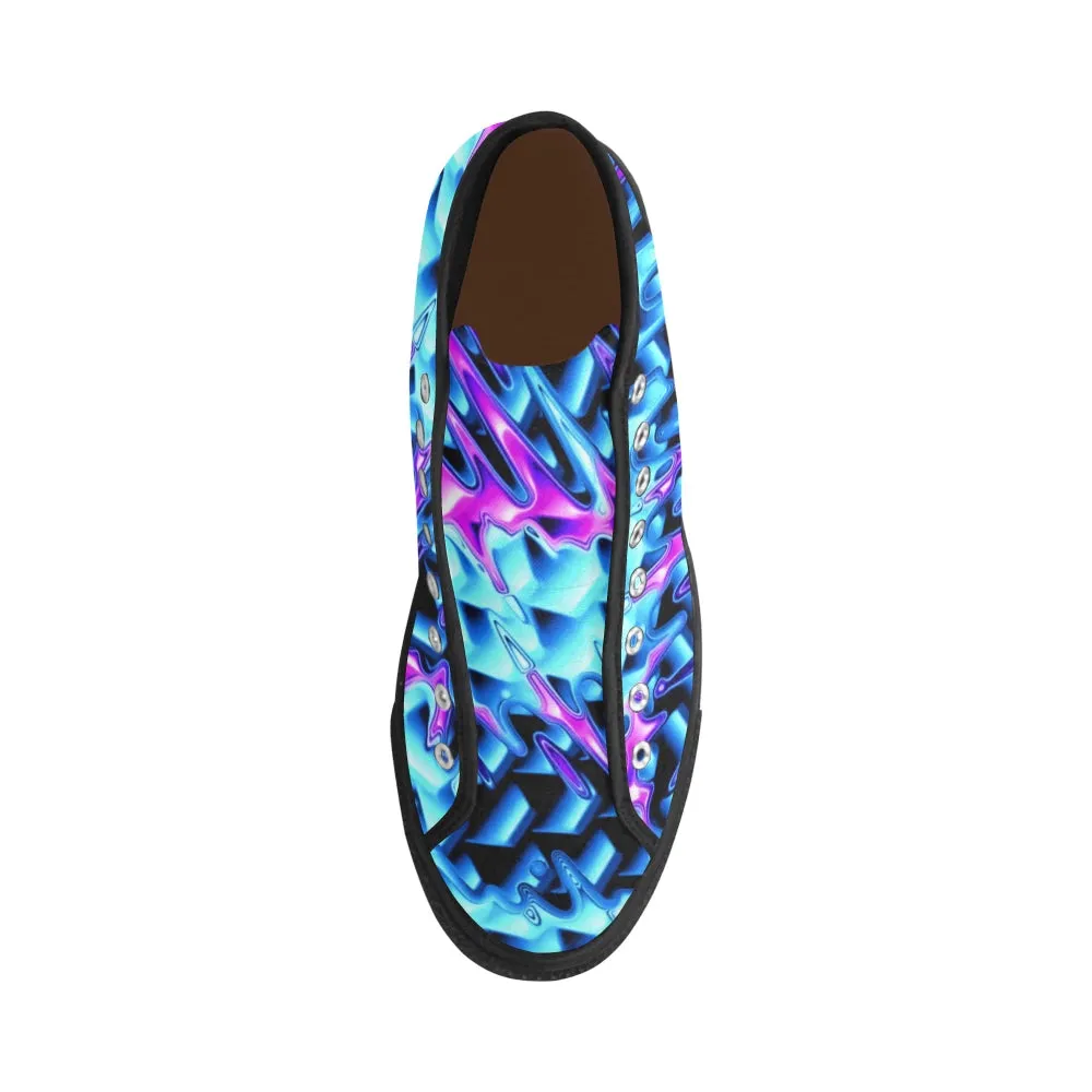 Psychedelic Vaporwave Hi-Top Men's Sneakers