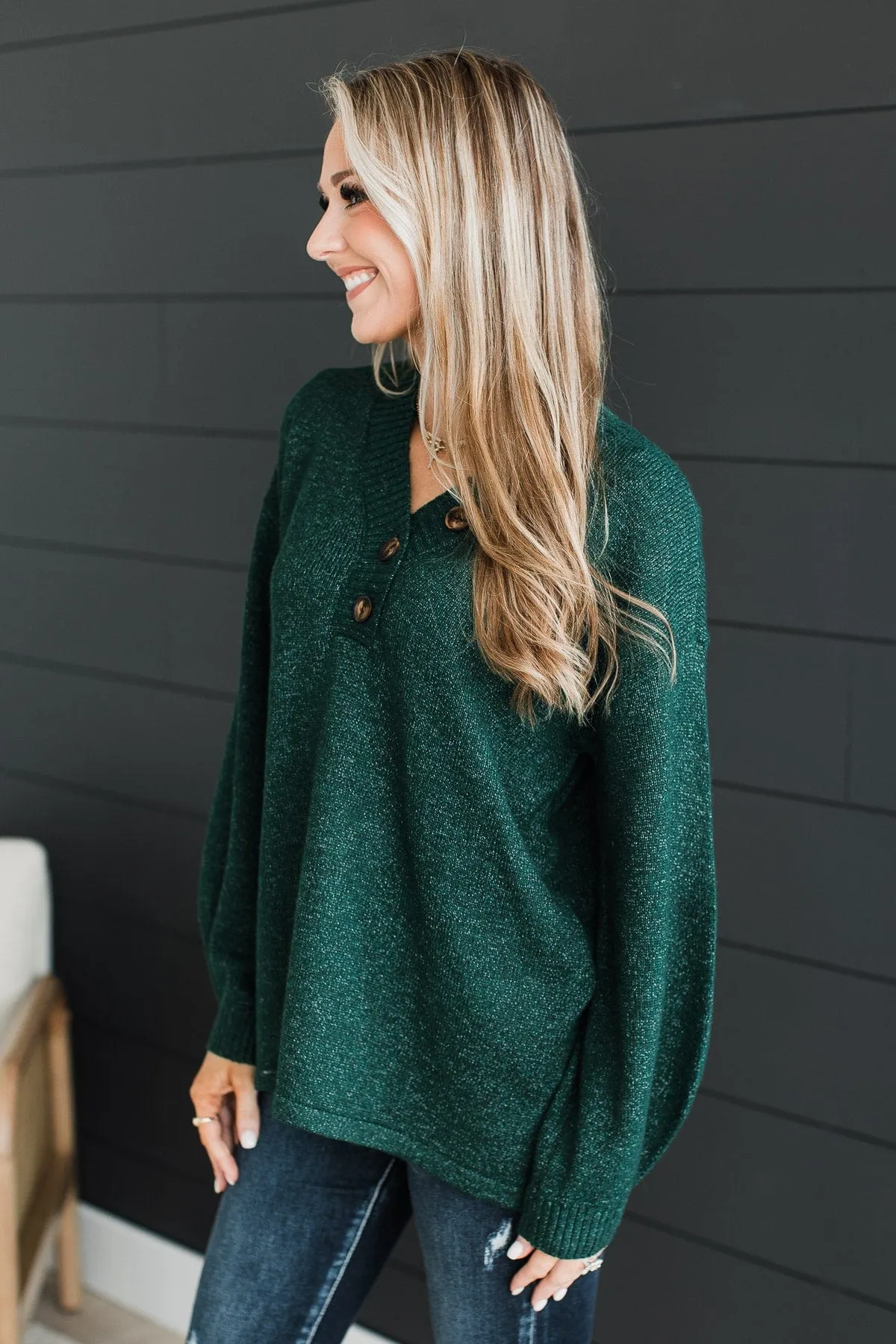 Pure Passion Knit Sweater- Forest