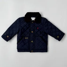 Ralph Lauren Navy Quilted Riding Style Coat: 9 Months