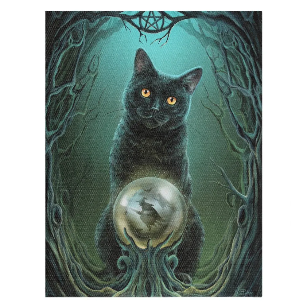 Rise of the Witches Cat Canvas Print by Lisa Parker