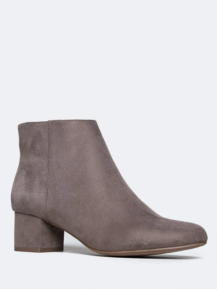 Round Toe Zip Ankle Boots