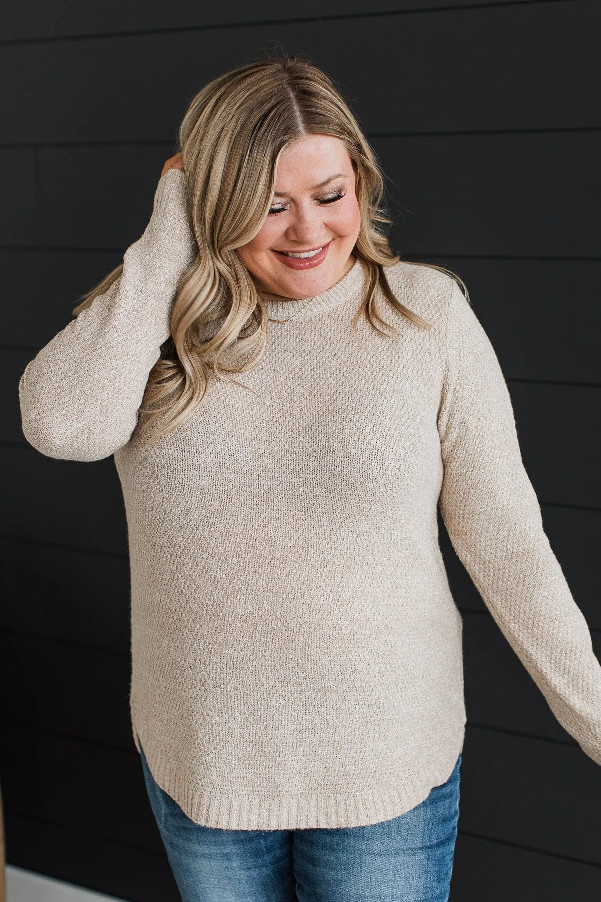 Runway Beauty Knit Sweater- Oatmeal