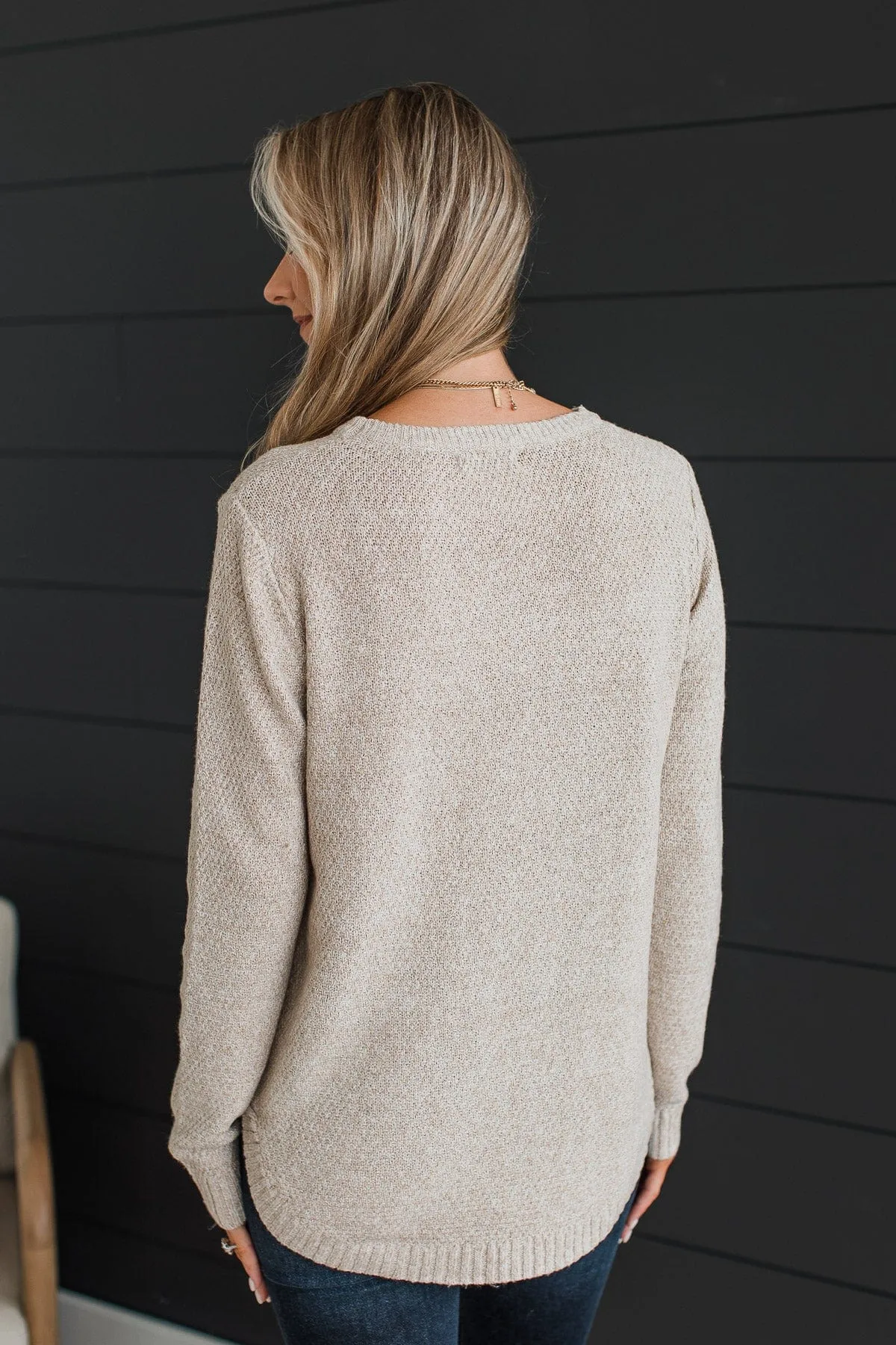 Runway Beauty Knit Sweater- Oatmeal