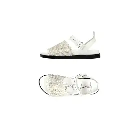 Sandal Intreccio Madreperla Chalk White