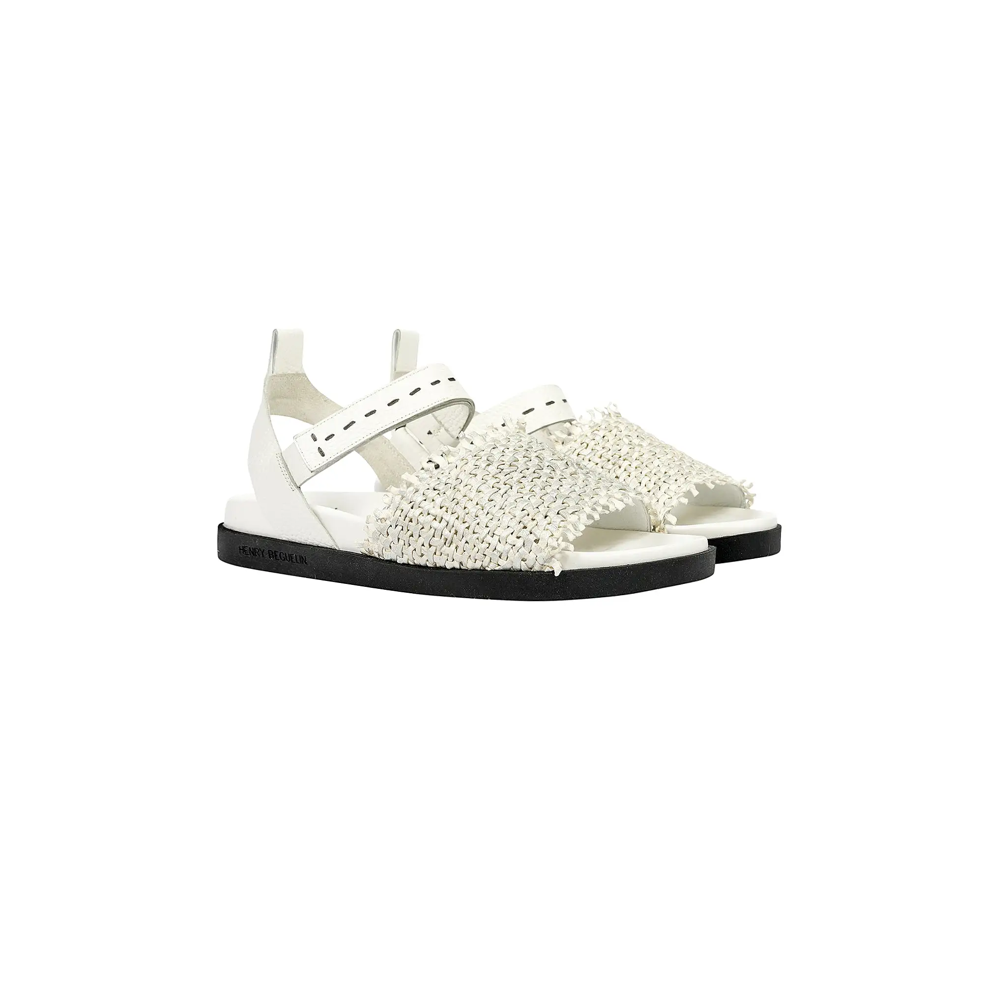 Sandal Intreccio Madreperla Chalk White