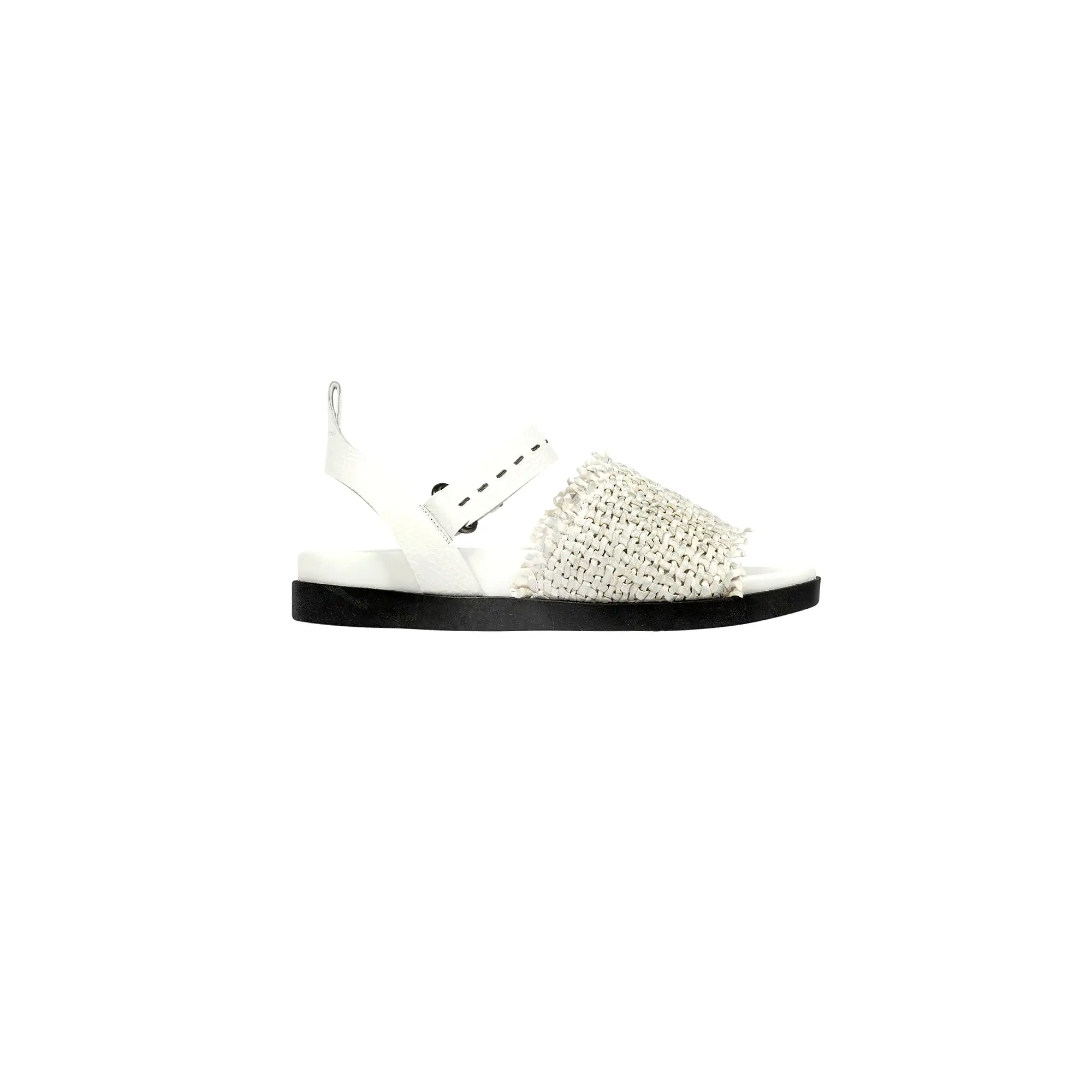 Sandal Intreccio Madreperla Chalk White