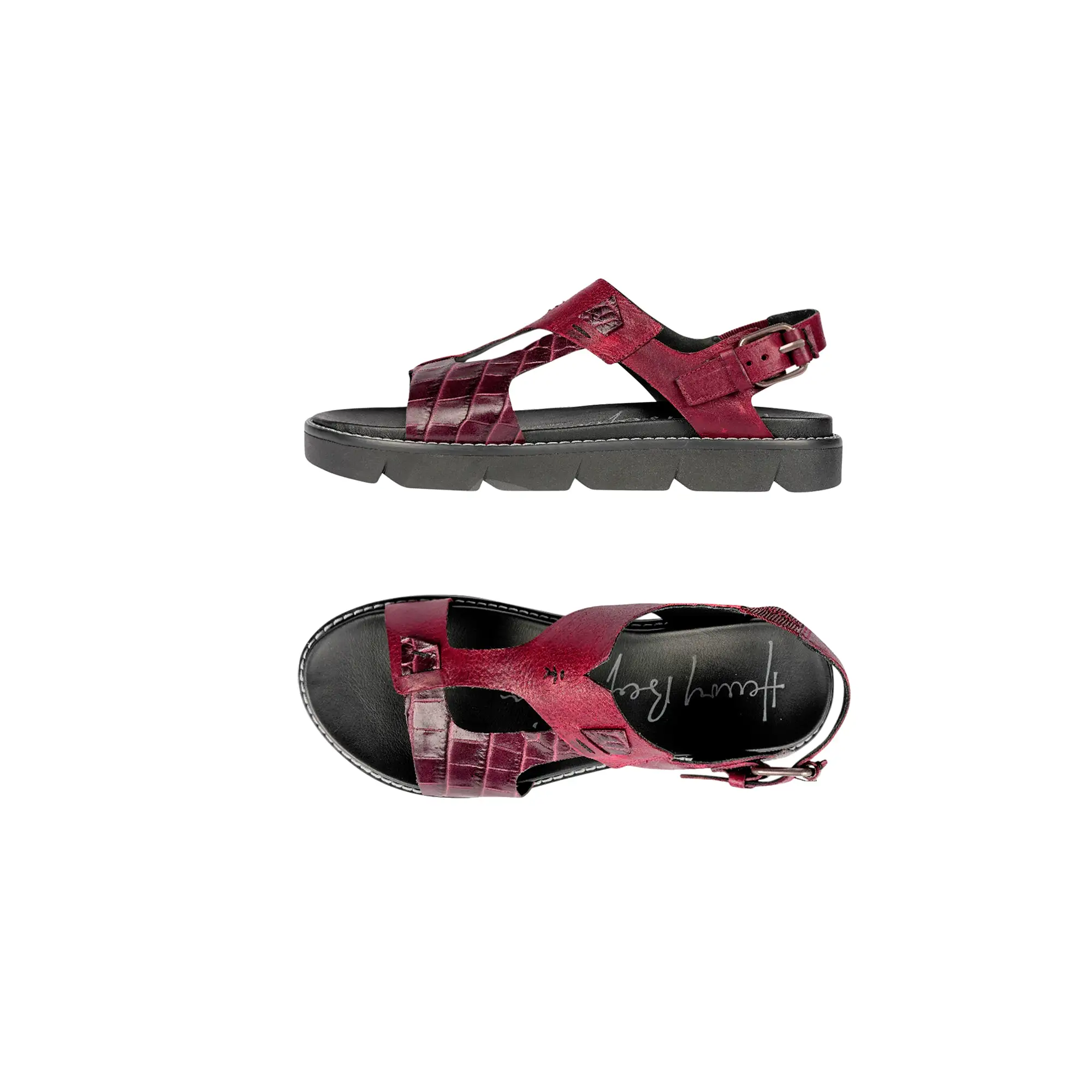 Sandal Tamponato St. Cocco Burgundy