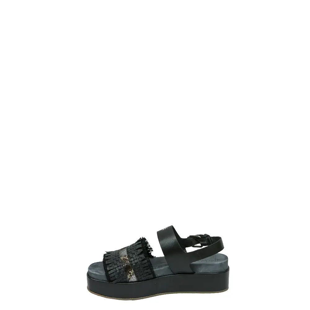 Sandal Zeppa Intreccio Elit Black