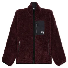 Sherpa Reversible Jacket - Burgundy