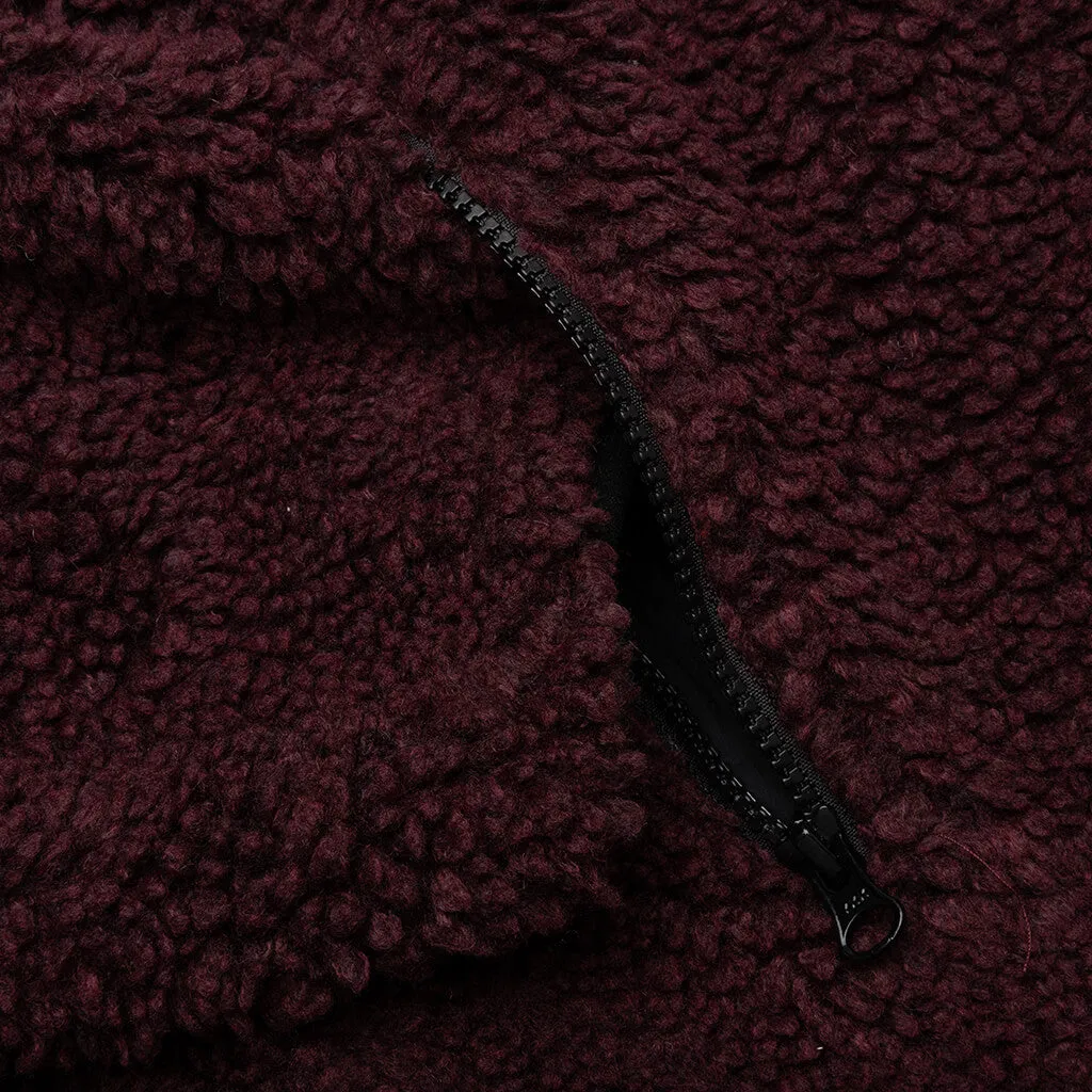 Sherpa Reversible Jacket - Burgundy