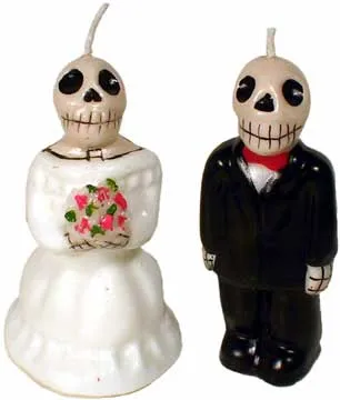 Skeleton Bride and Groom Candle