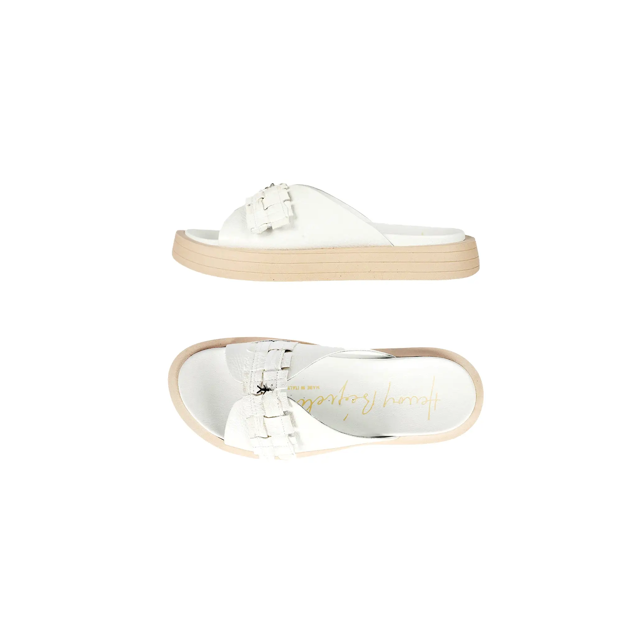 Slipper Intreccio Cesta White