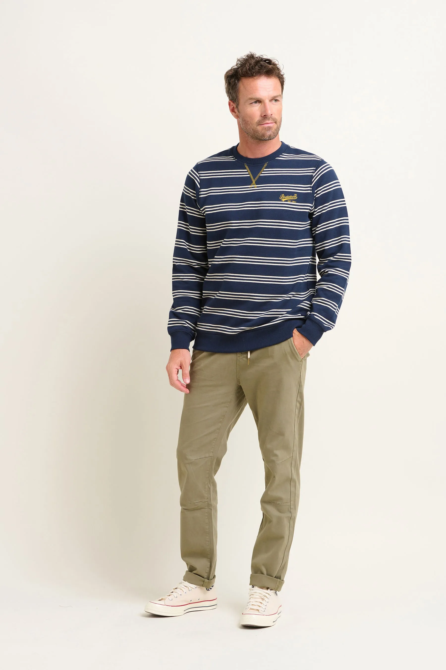 Stripe Crew Neck Sweatshirt