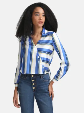 Stripe Play V-Neck Top