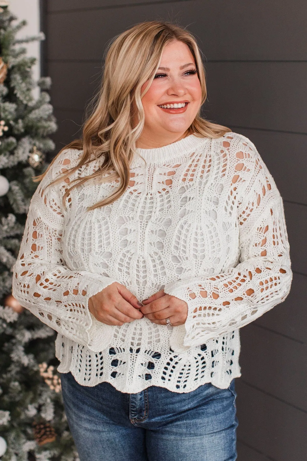 Sweetest Thing Knit Sweater- Ivory