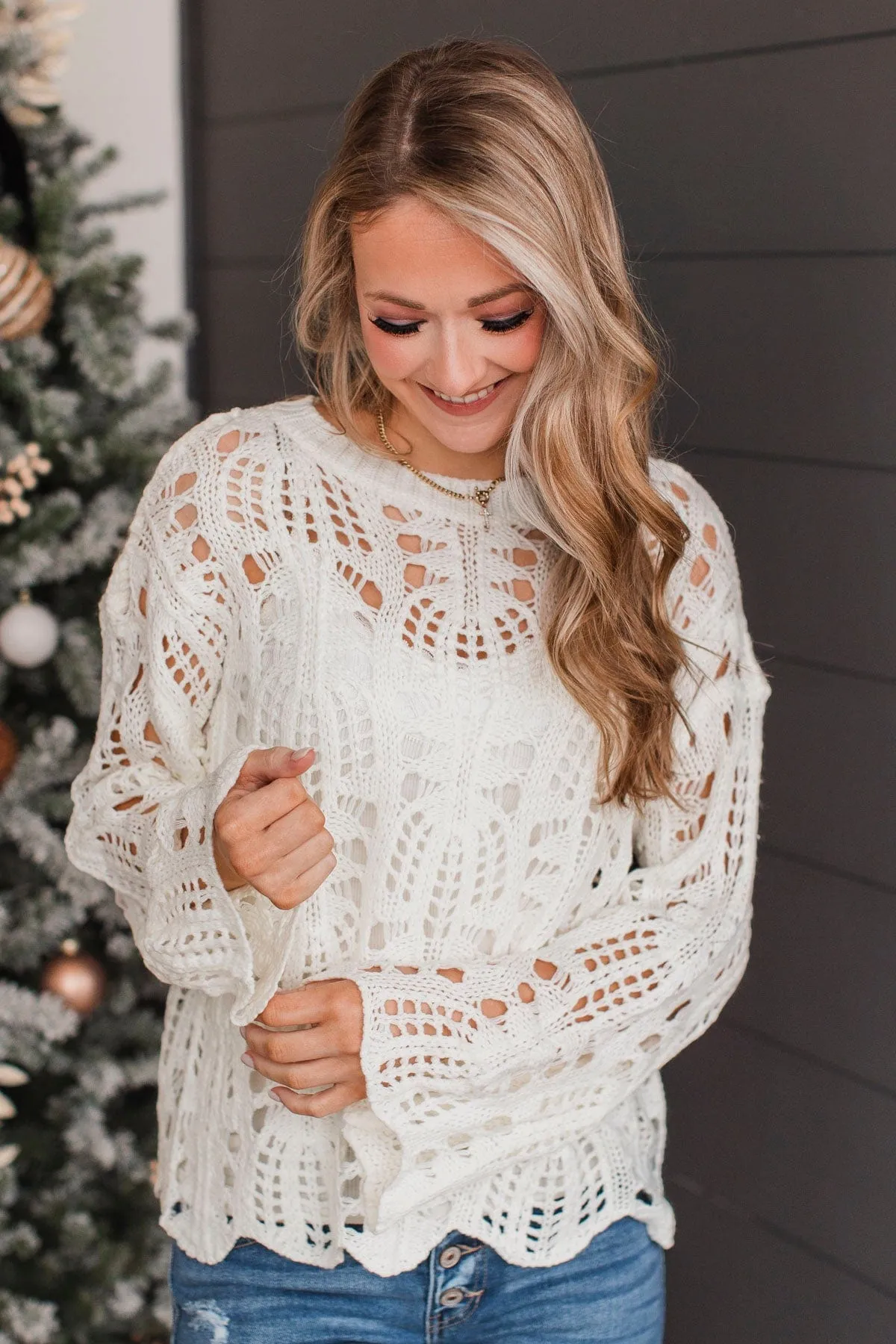 Sweetest Thing Knit Sweater- Ivory