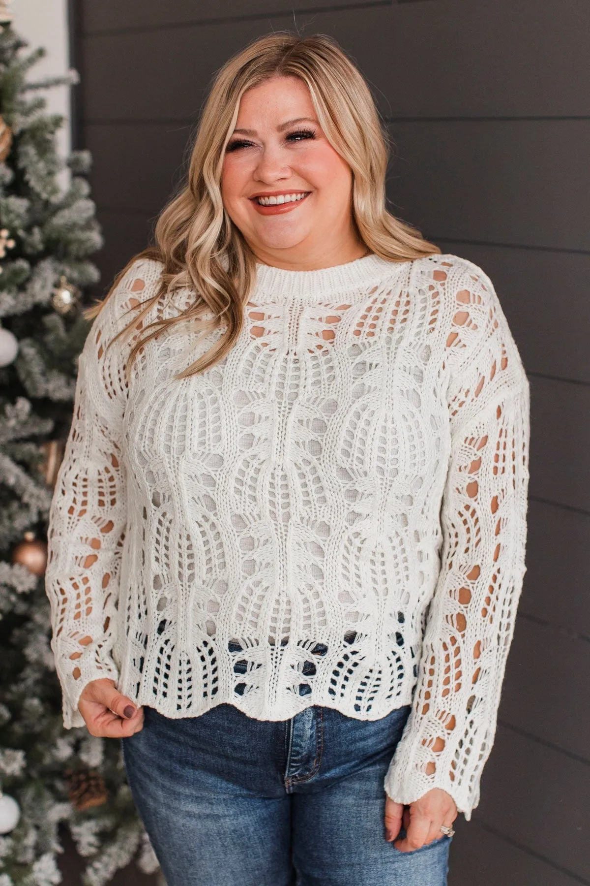 Sweetest Thing Knit Sweater- Ivory