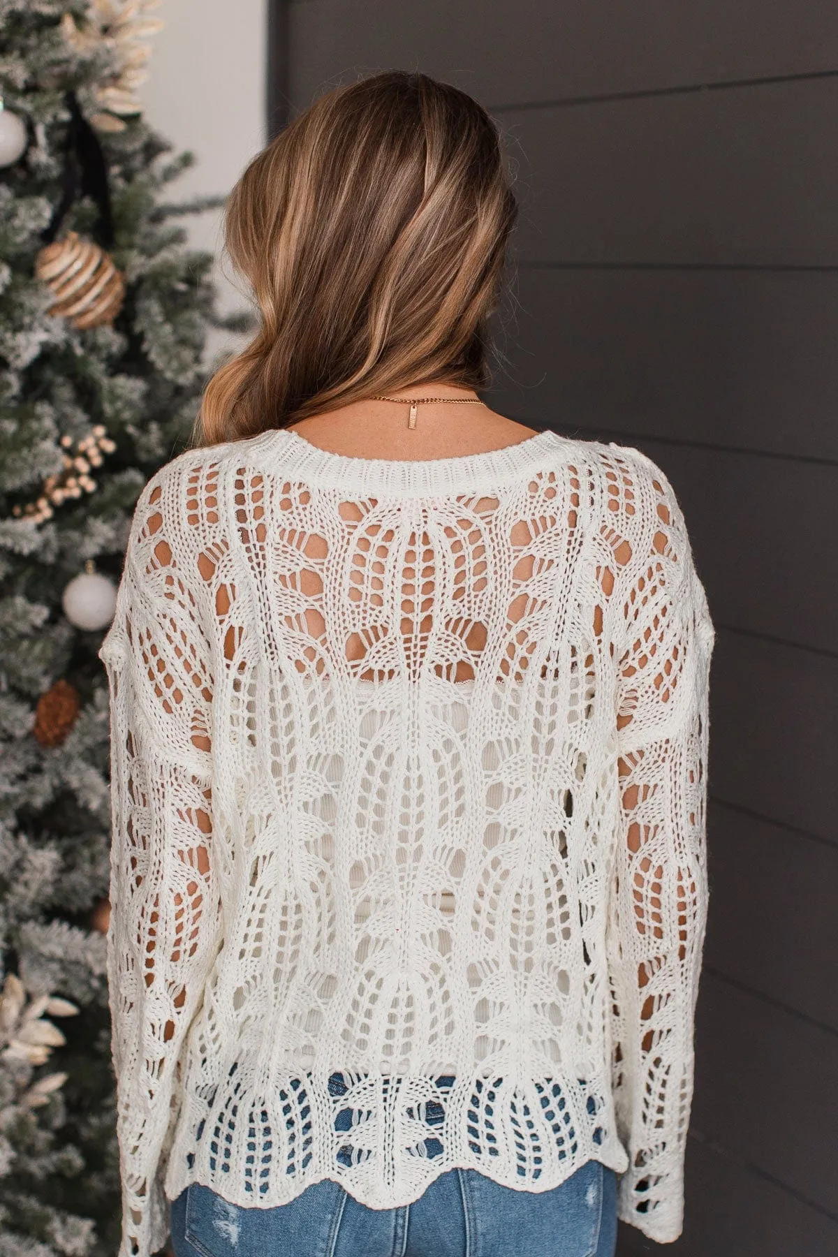 Sweetest Thing Knit Sweater- Ivory